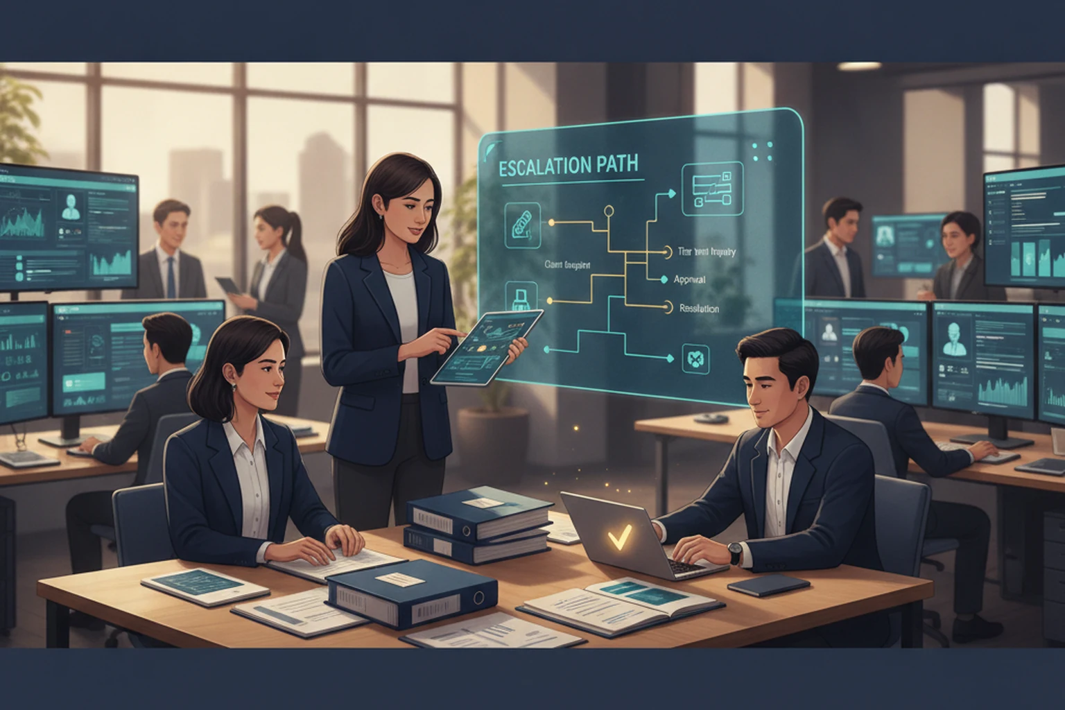 Client Account Management: Escalation Path Design editorial illustration
