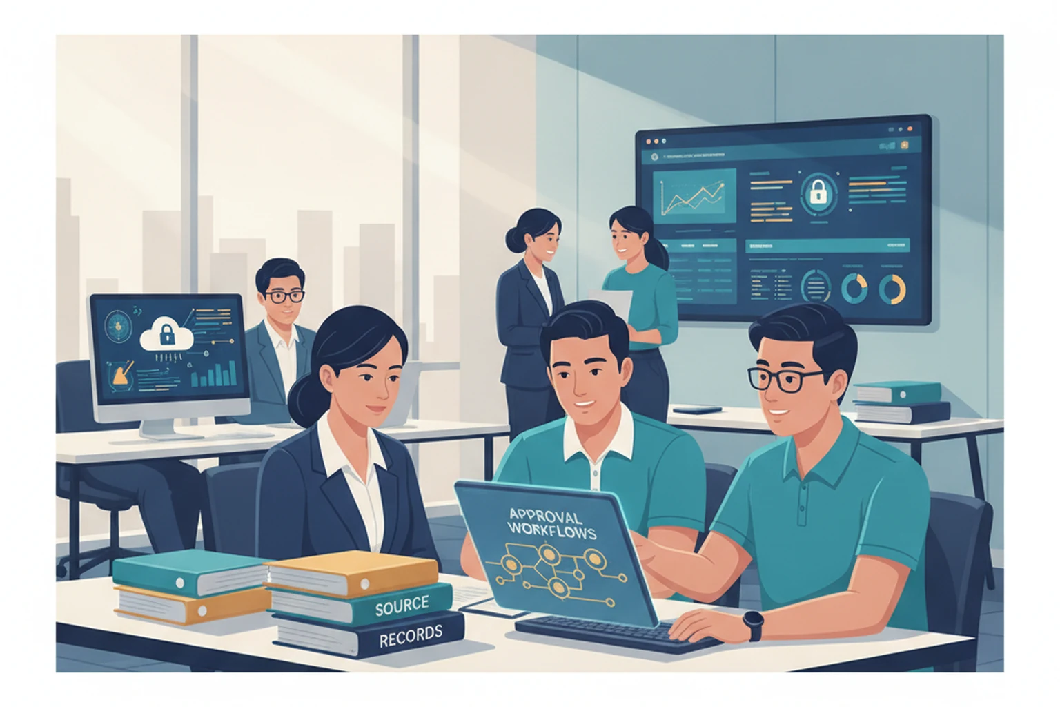 Client Account Management: Quality Review Cadence editorial illustration